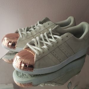 Adidas rose gold chrome toe